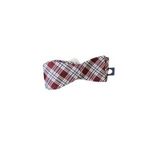 Saddlebred Plaid Bow Tie Red White Blue One Size New With Tags  Adjustable Size